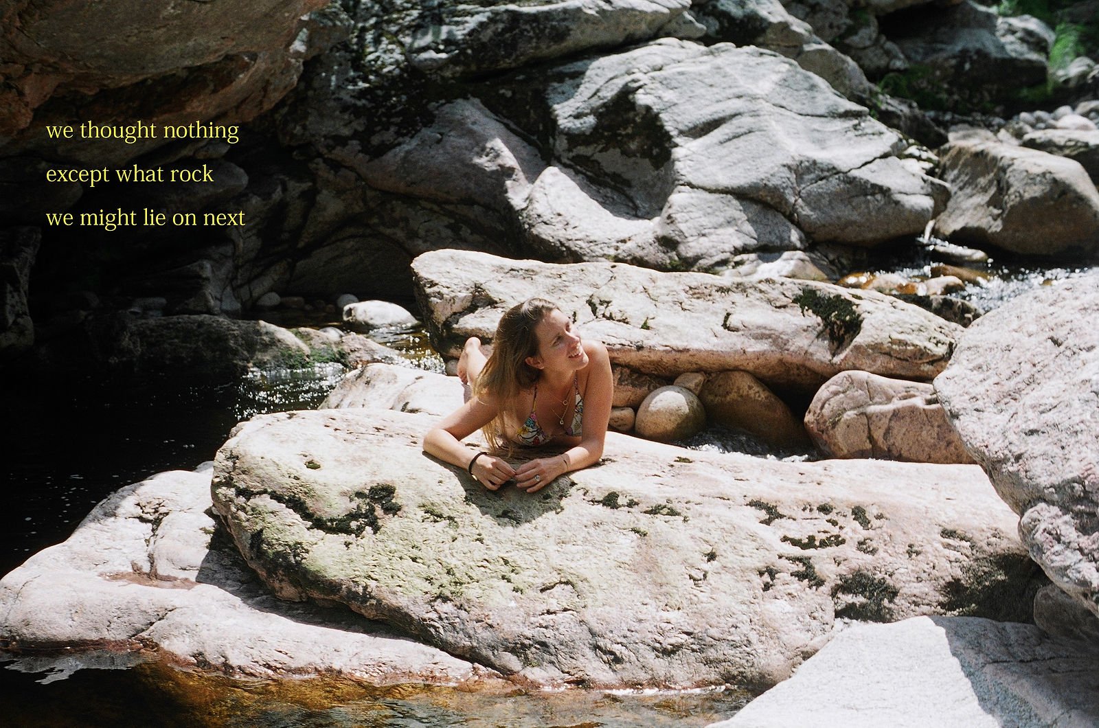 relaxing on a rock